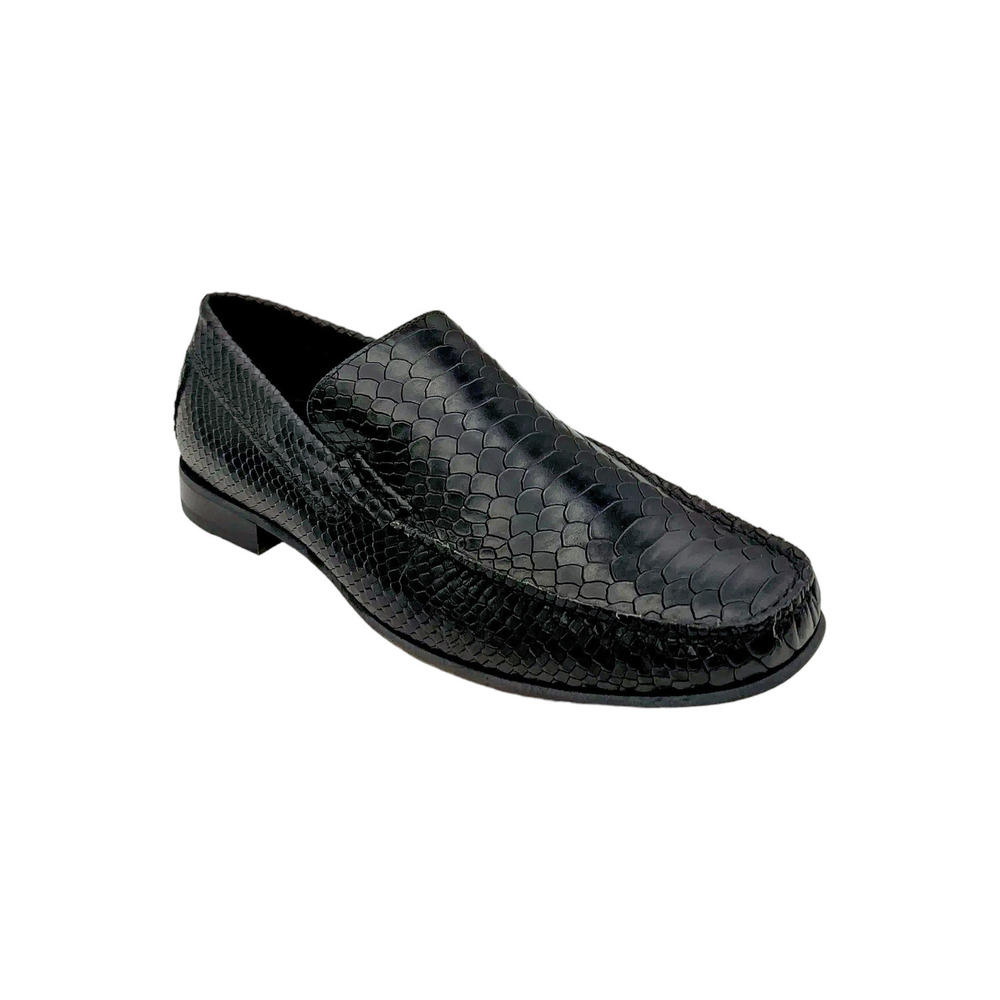 Donald Pliner Men's Dean Multi Snake Print Loafers Black - Medium